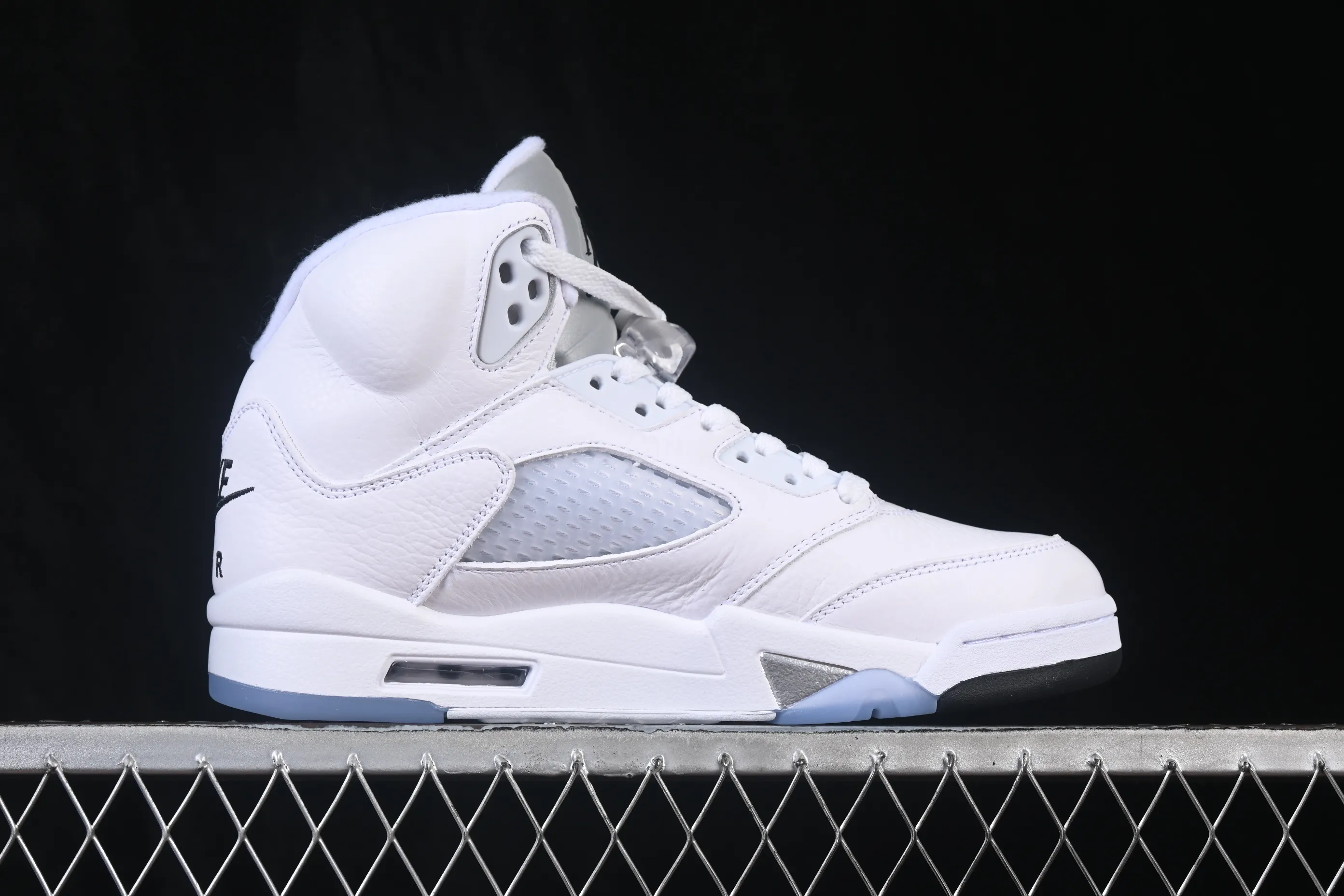 All categories Air Jordan Jordan series basketball shoes Air Jordan 5 TG version Air Jordan 5 Retro "White Metallic" AJ5 Joe 5 Silver HQ7978-103